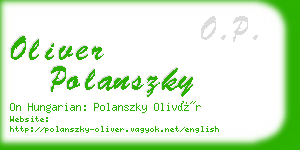 oliver polanszky business card
